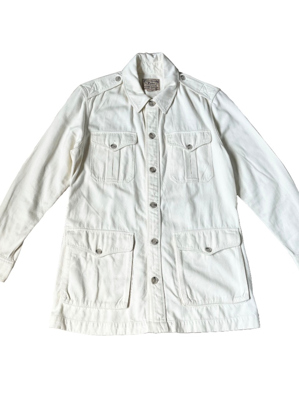 Polo Ralph Lauren Safari Jacket White Field Military Utility